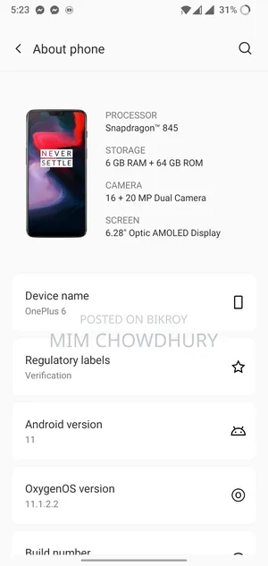 OnePlus 6 64 GB Black