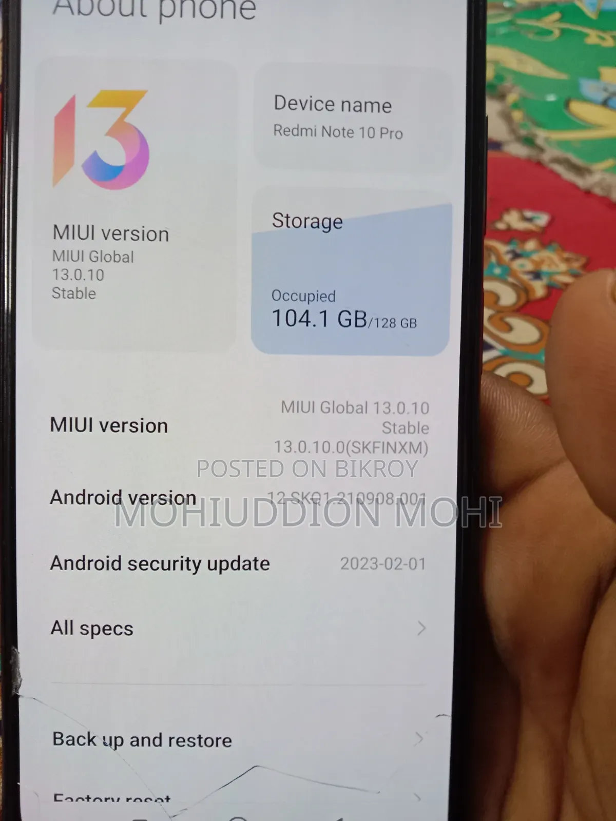 Xiaomi Redmi Note 10 Pro 128 GB Black