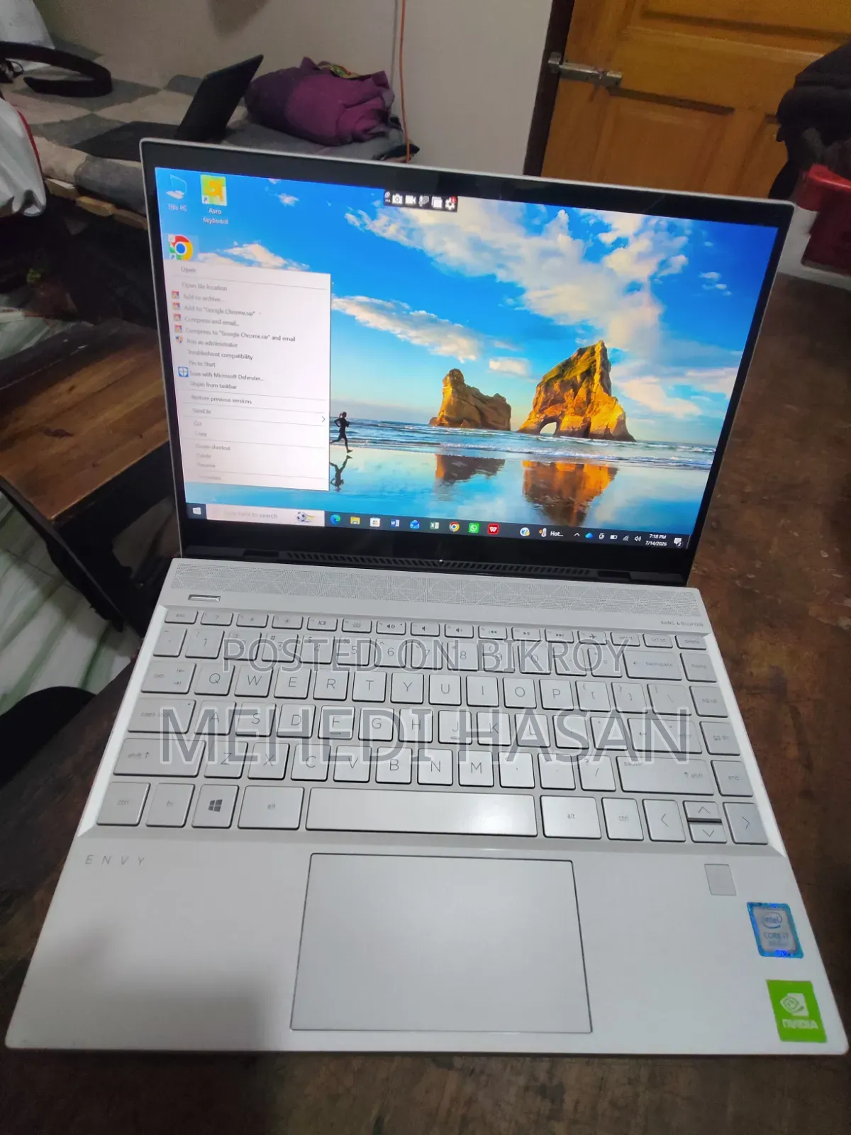 Laptop HP Envy 13 16GB Intel Core I7 SSD 256GB