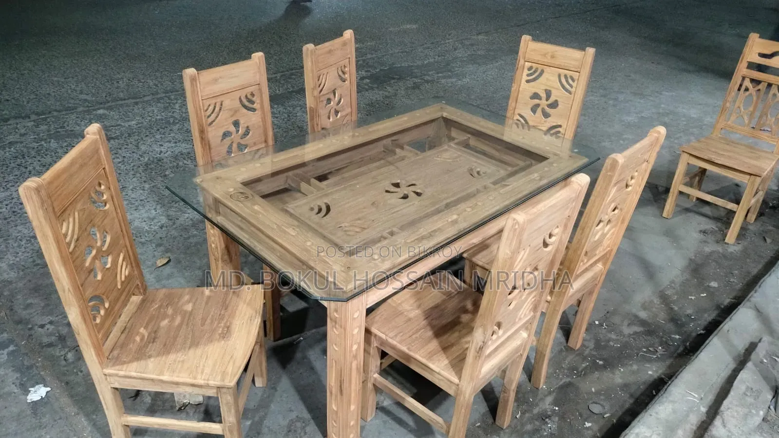 ডাইনিং টেবিল চিটাগাং সেগুন কাঠ
