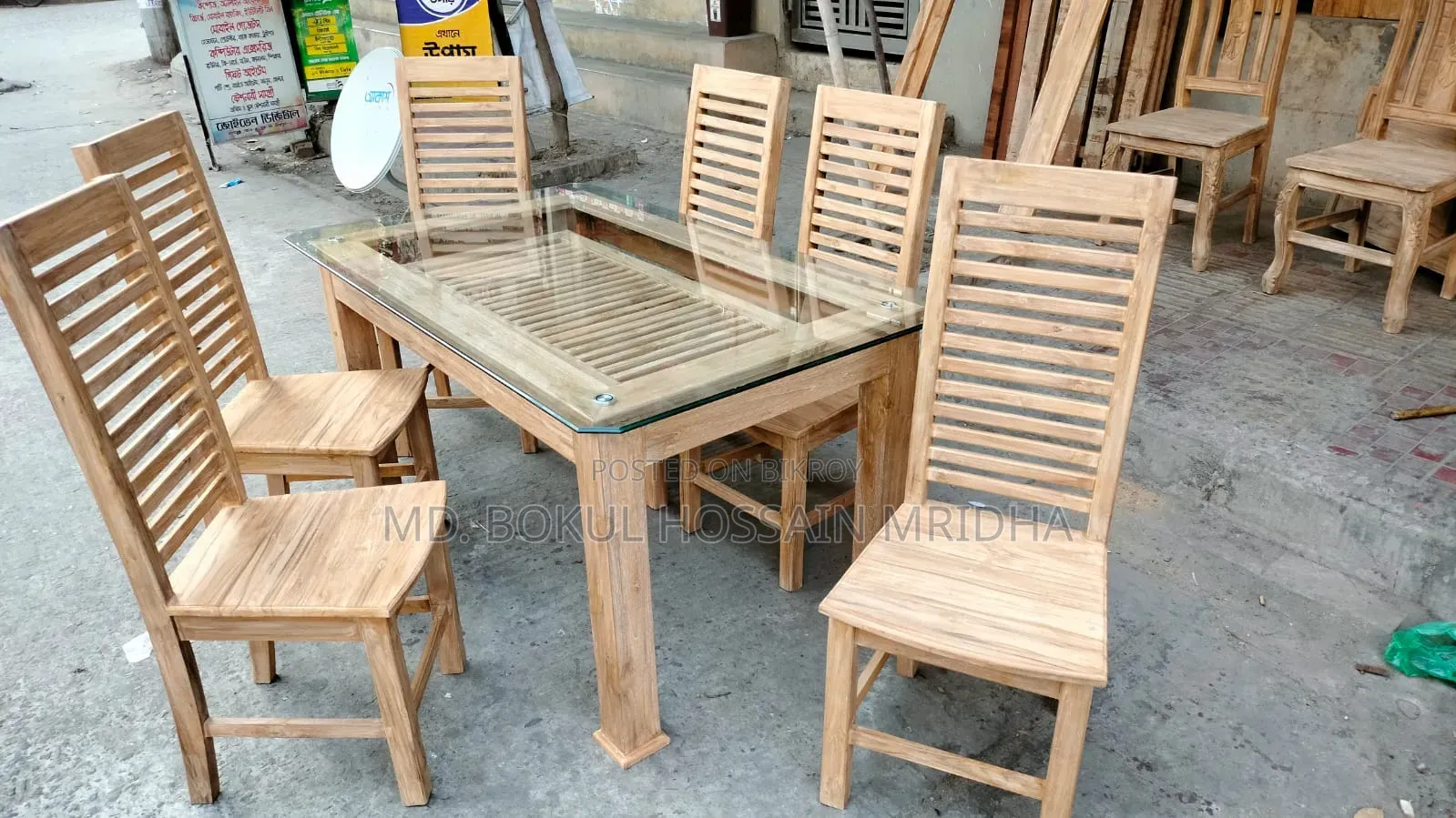 ডাইনিং টেবিল চিটাগাং সেগুন কাঠ