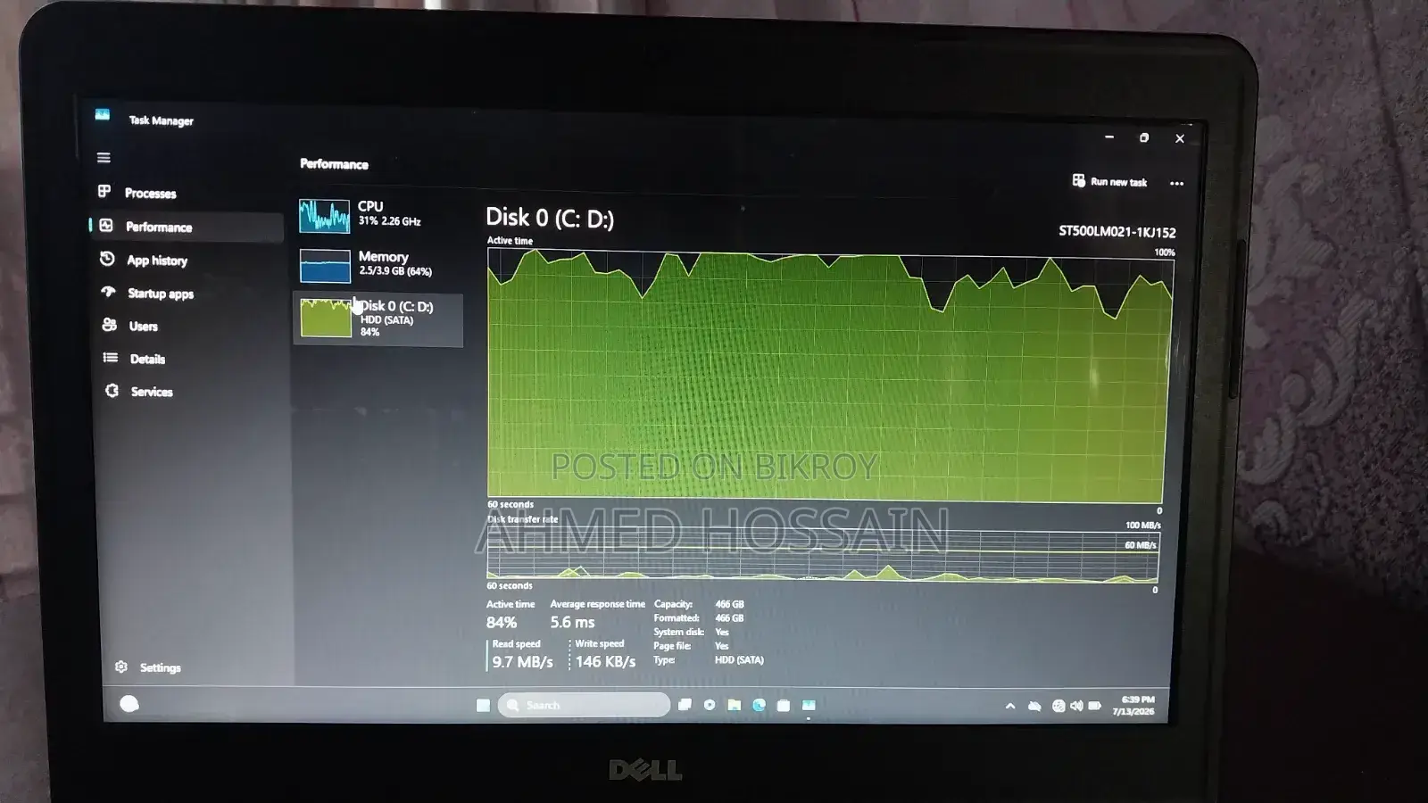 Laptop Dell Latitude 14 3450 4GB Intel HDD 500GB