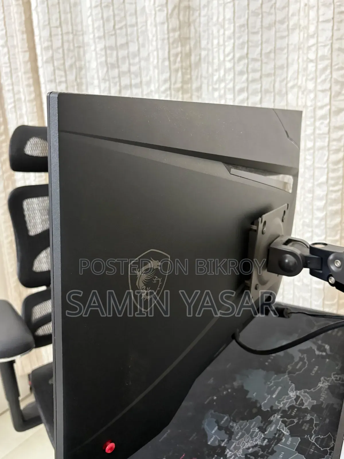 MSI G274f Monitor With North Bayou Arms and Laptop Holder