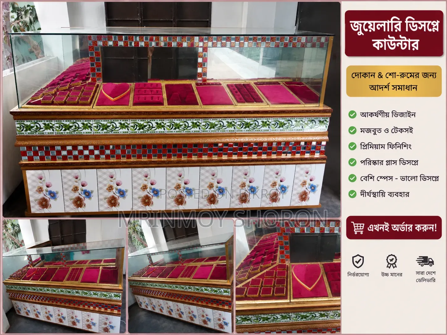 Premium Jewelry Showroom Glass Display Counter Very High Quality