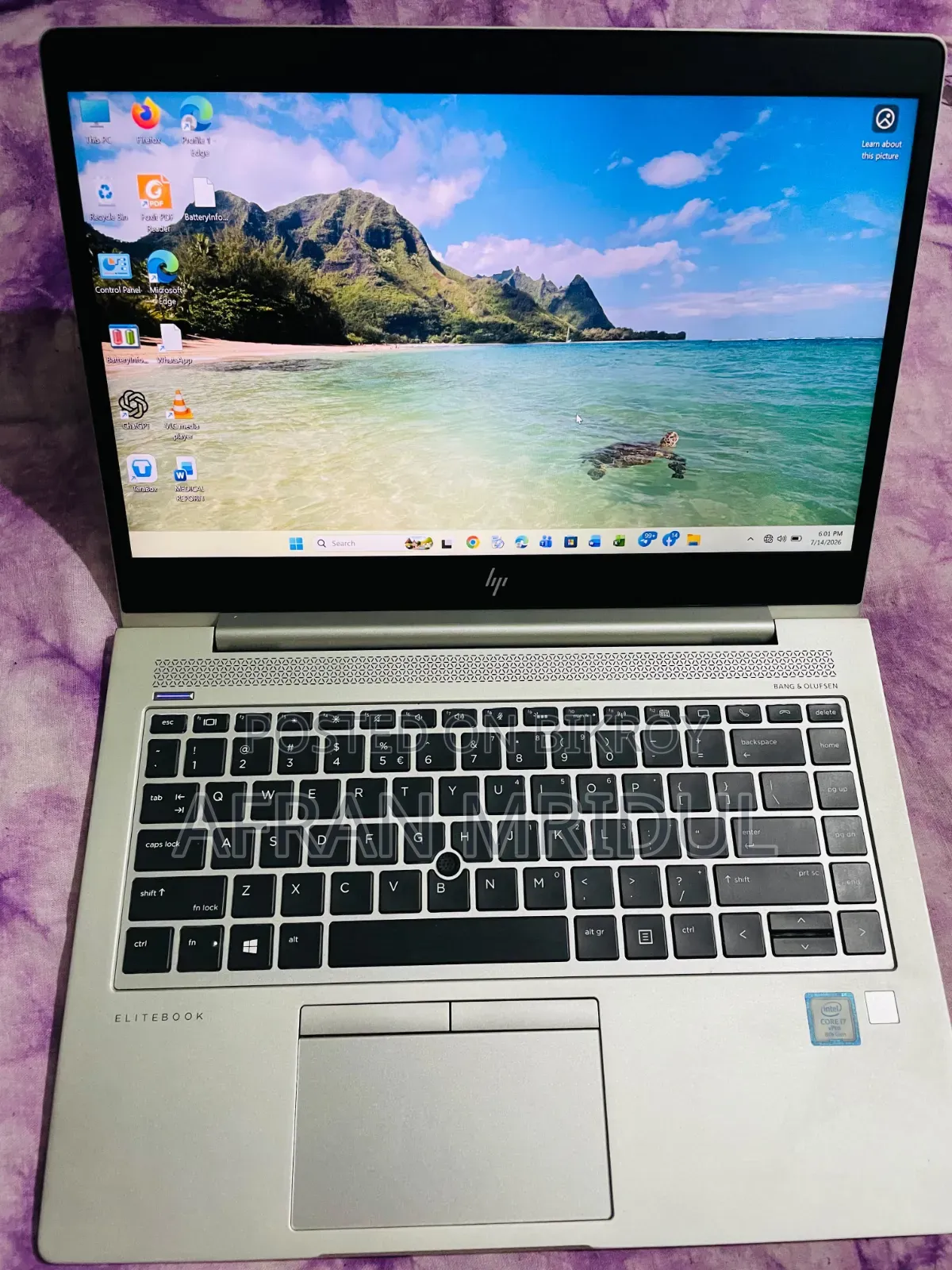 Laptop HP EliteBook 840 G6 8GB Intel Core I7 SSD 256GB
