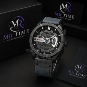 Curren Premium Men's Leather Watch With Premium Watch Box