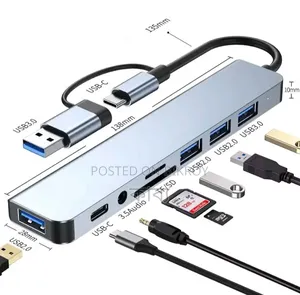 8 in 2 USB + Type C HUB Docking Station