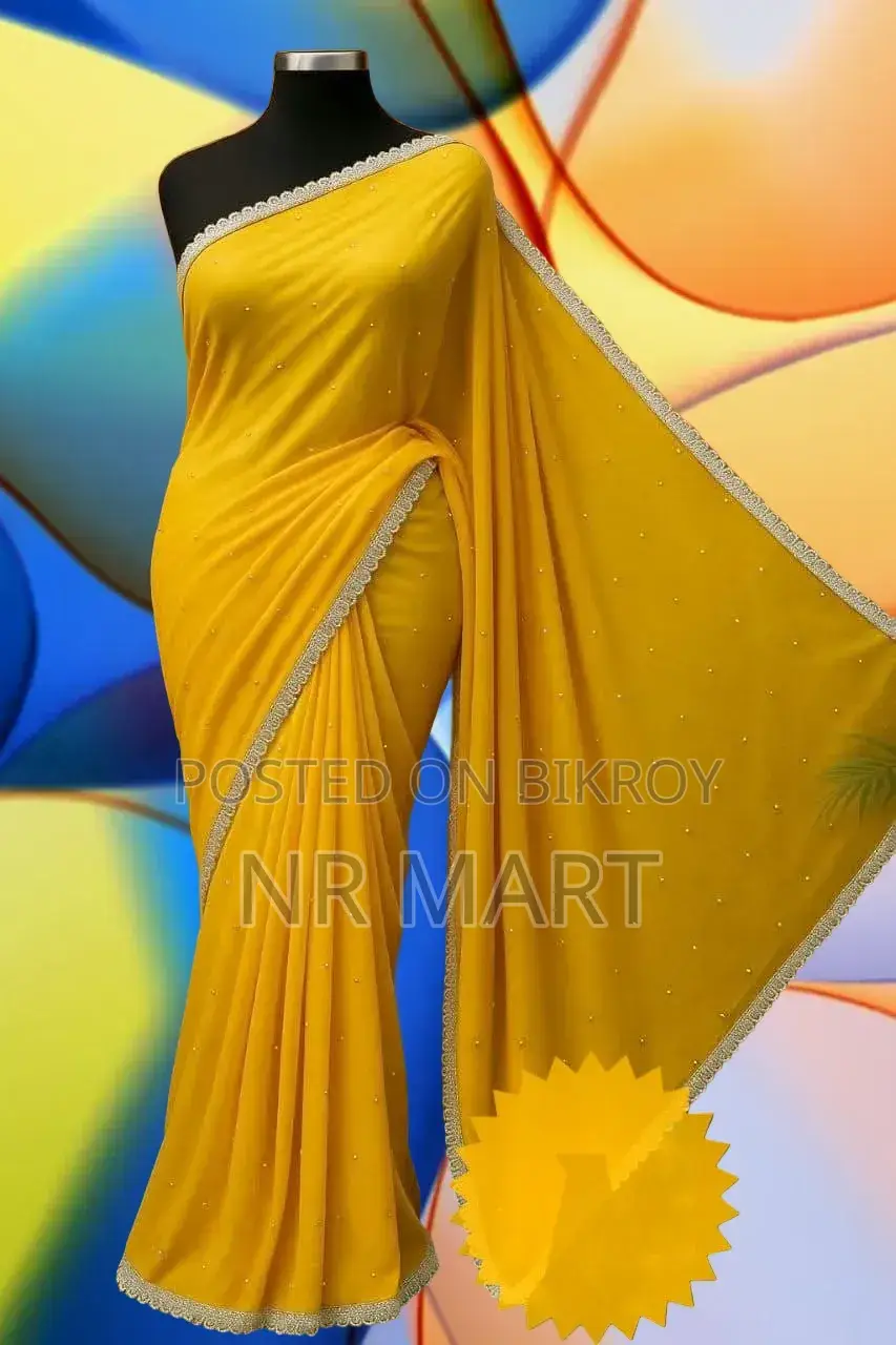 Premium Soft Georgette Saree (Matching Blouse)