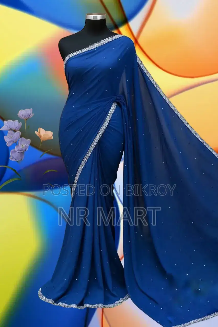 Premium Soft Georgette Saree (Matching Blouse)