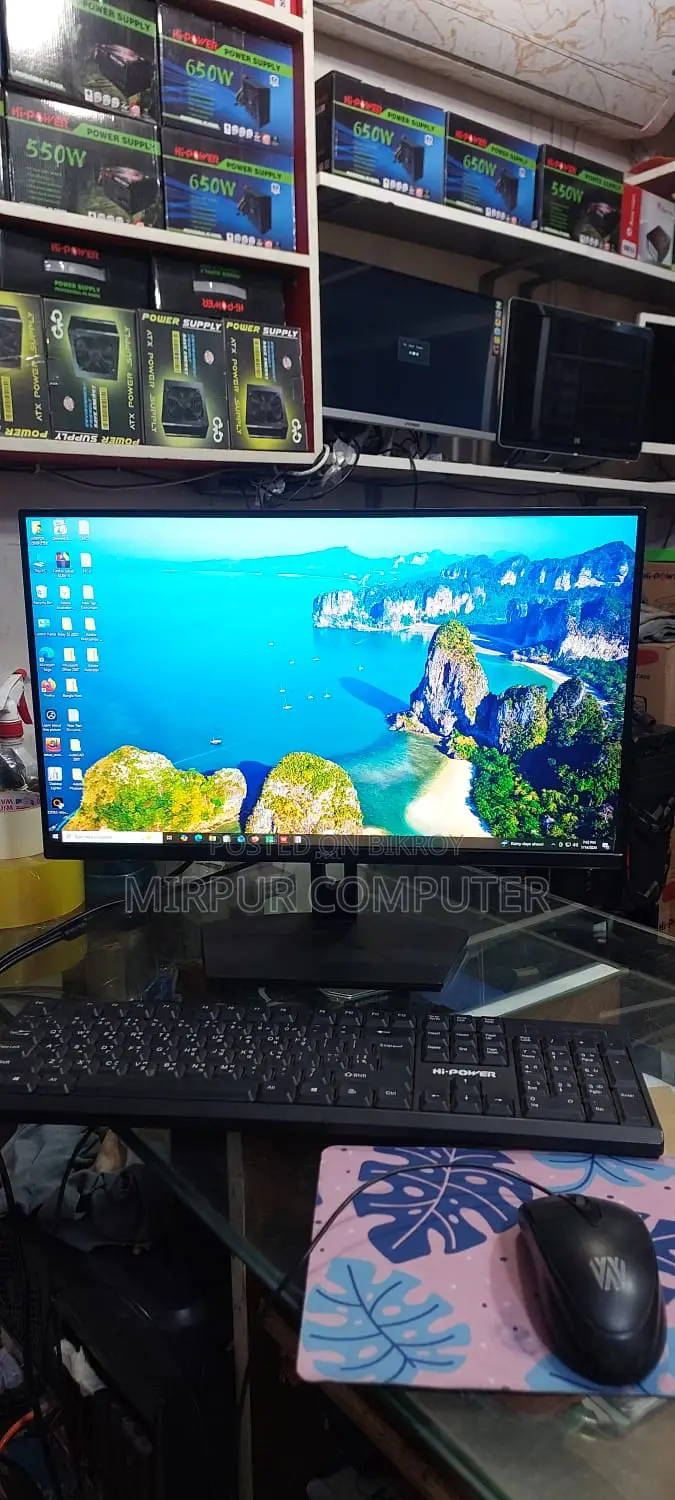 মনিটর ২২ ইঞ্চি এলইডি ডেল বর্ডারলেস ফুল ফ্রেশ