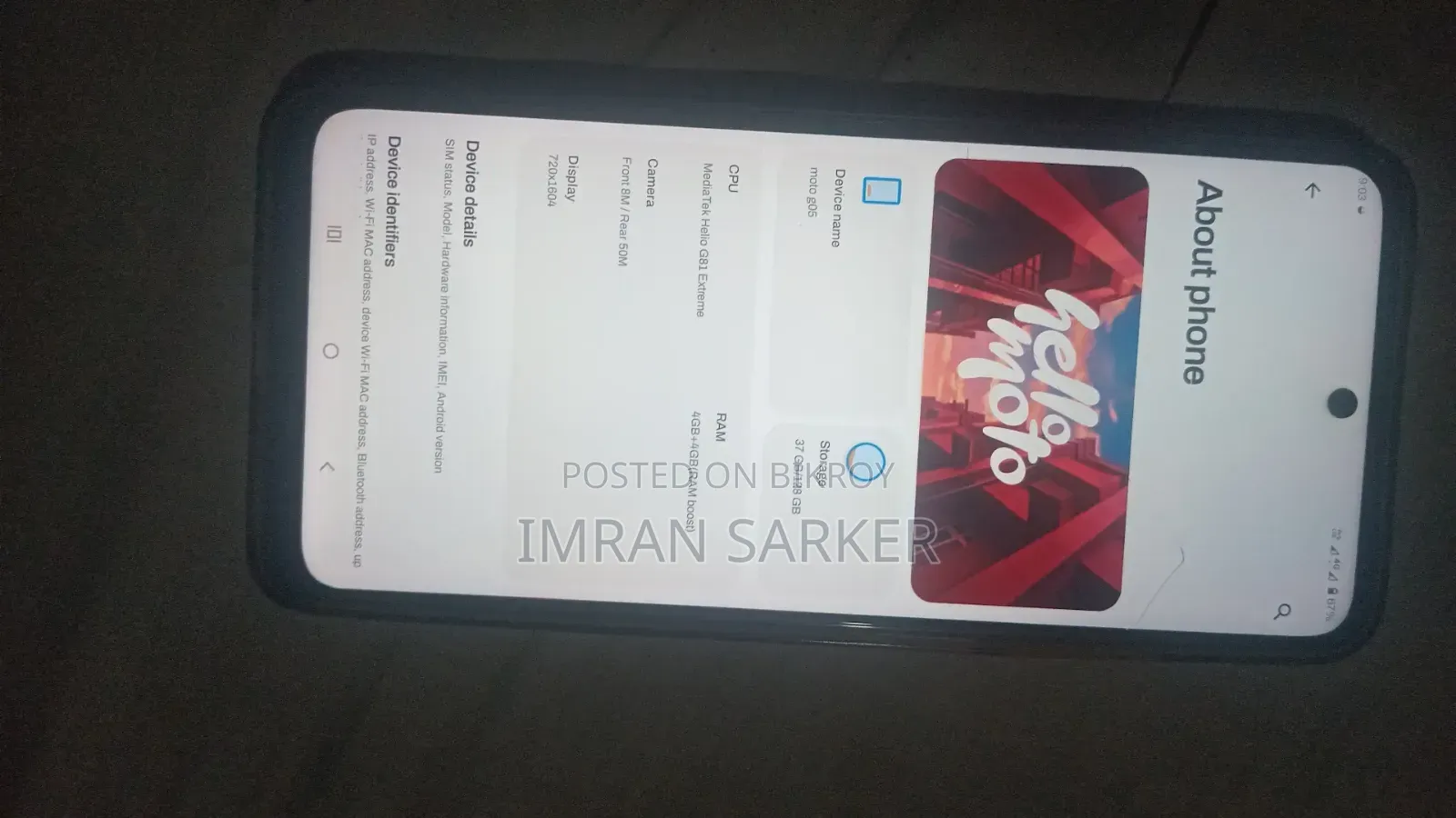 Motorola Moto G05 128 GB Blue