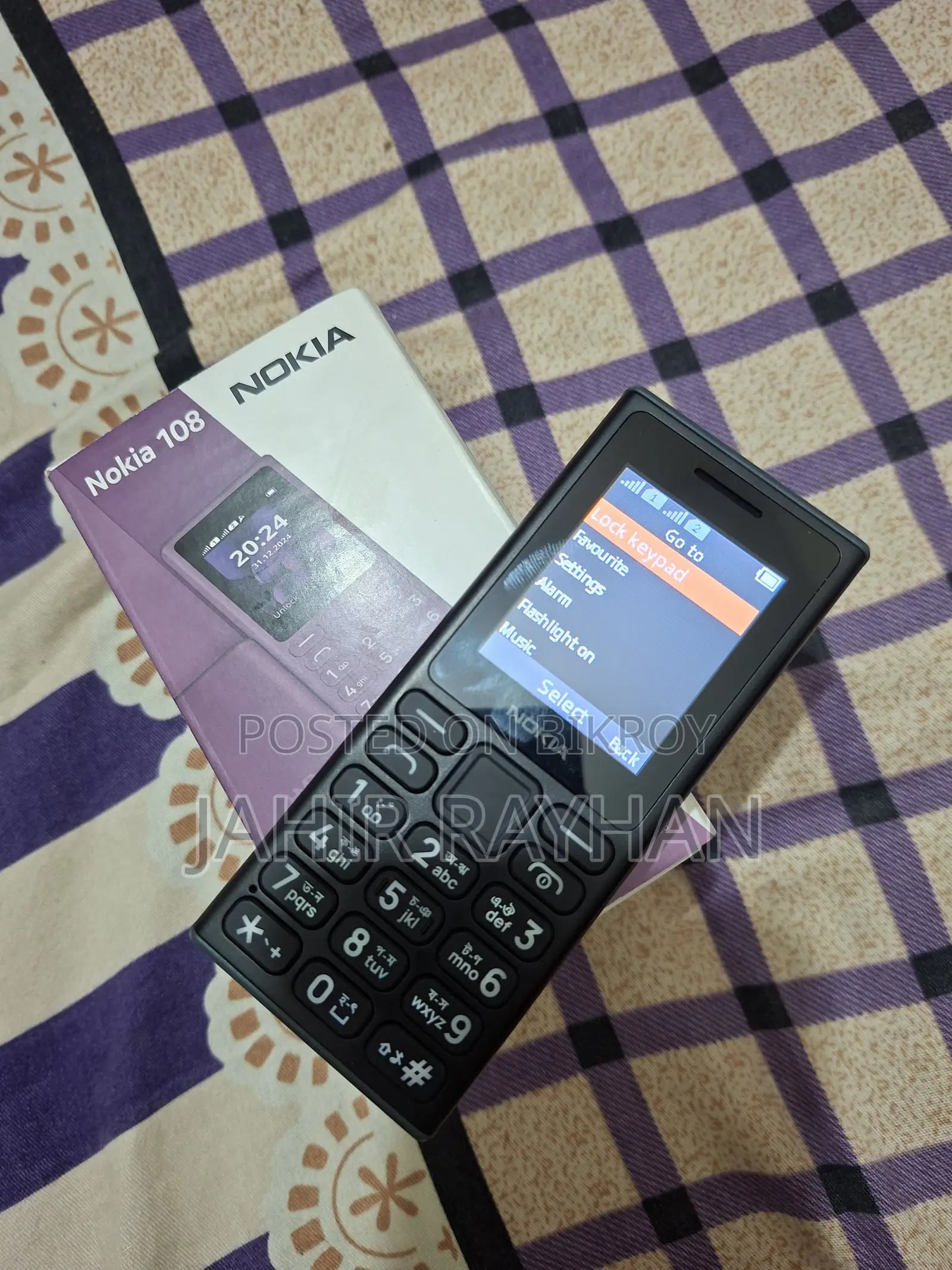 ব্যবহৃত নোকিয়া ১০৮ ডুয়াল সিম ব্ল্যাক