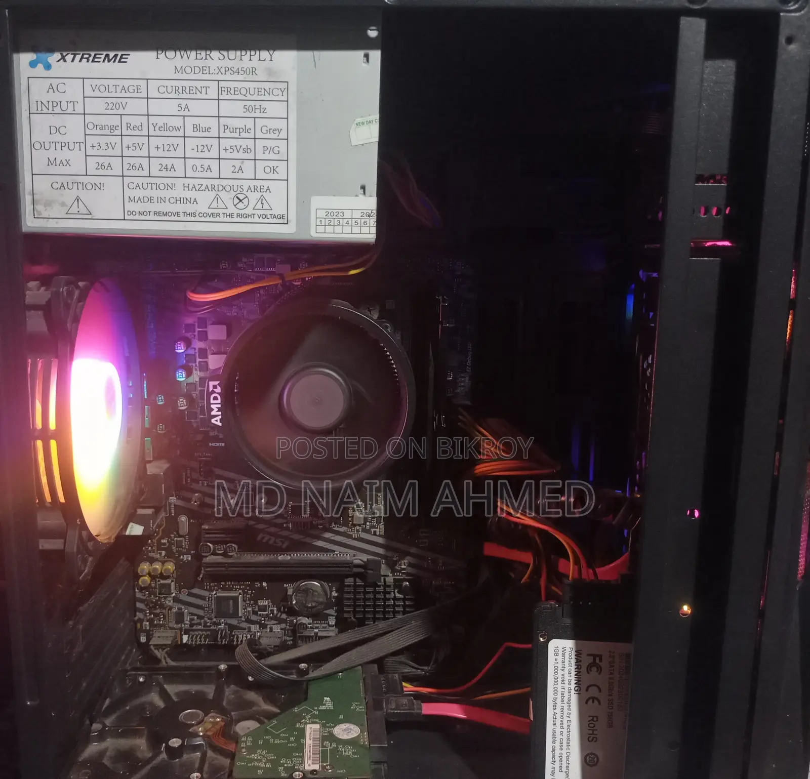 Desktop Computer Msi 8gb Amd Ryzen 5 SSD 256gb