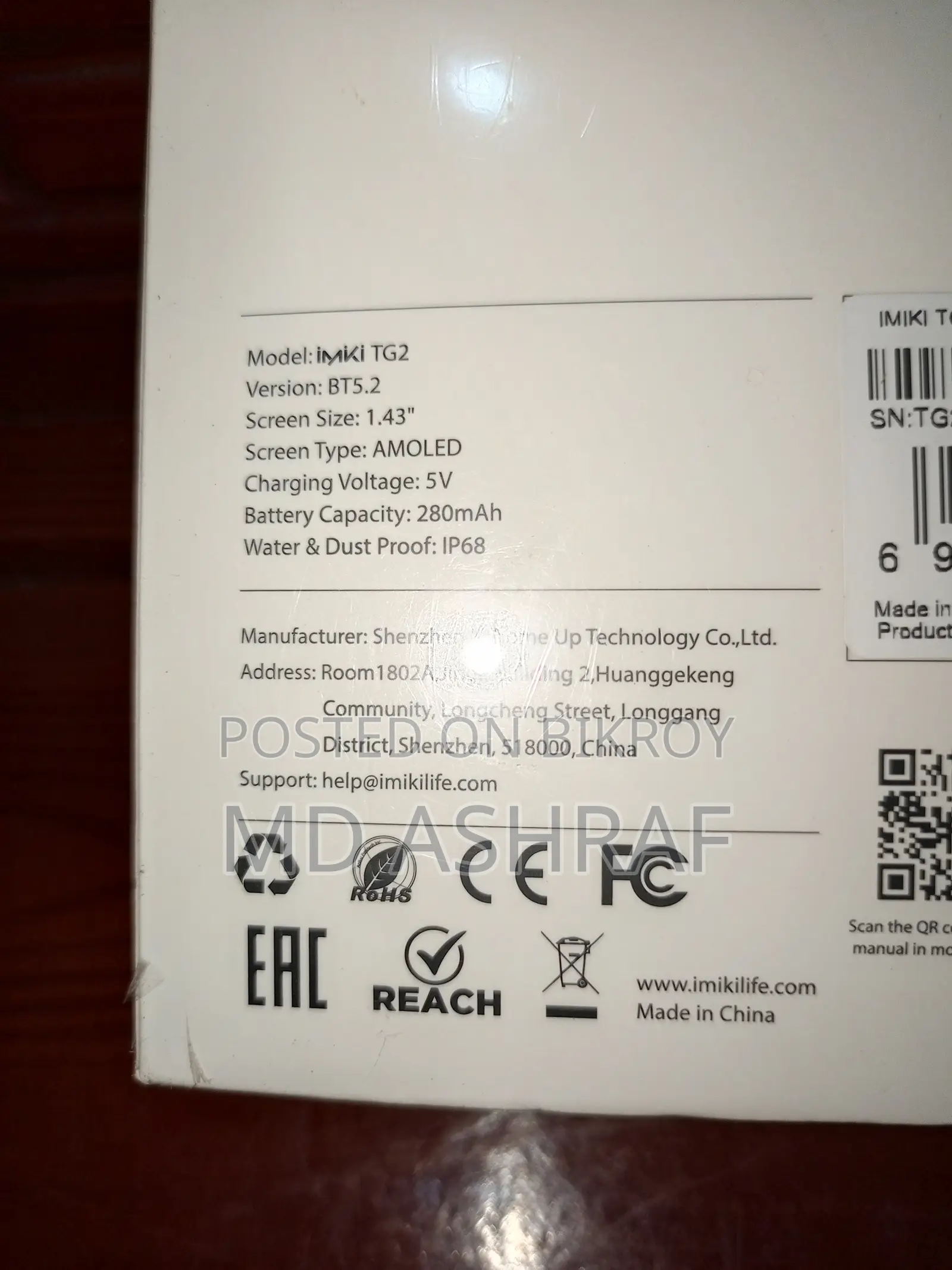 Imiki Tg2 New Smartwatch