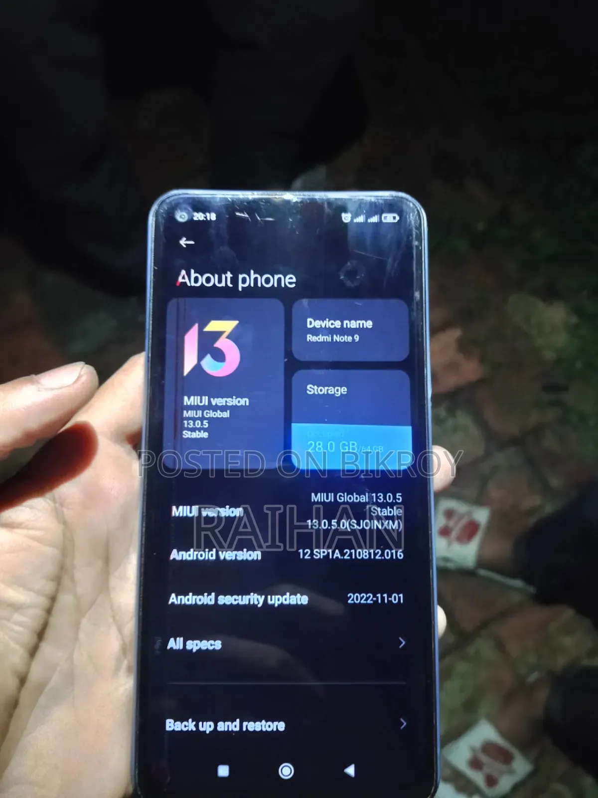 Xiaomi Redmi Note 9 64 GB Blue