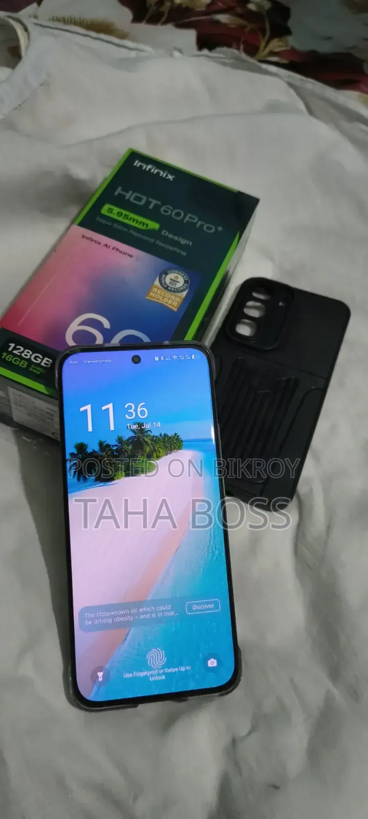 নতুন ইনফিনিক্স হট ৬০ প্রো+ ১২৮ জিবি কালো