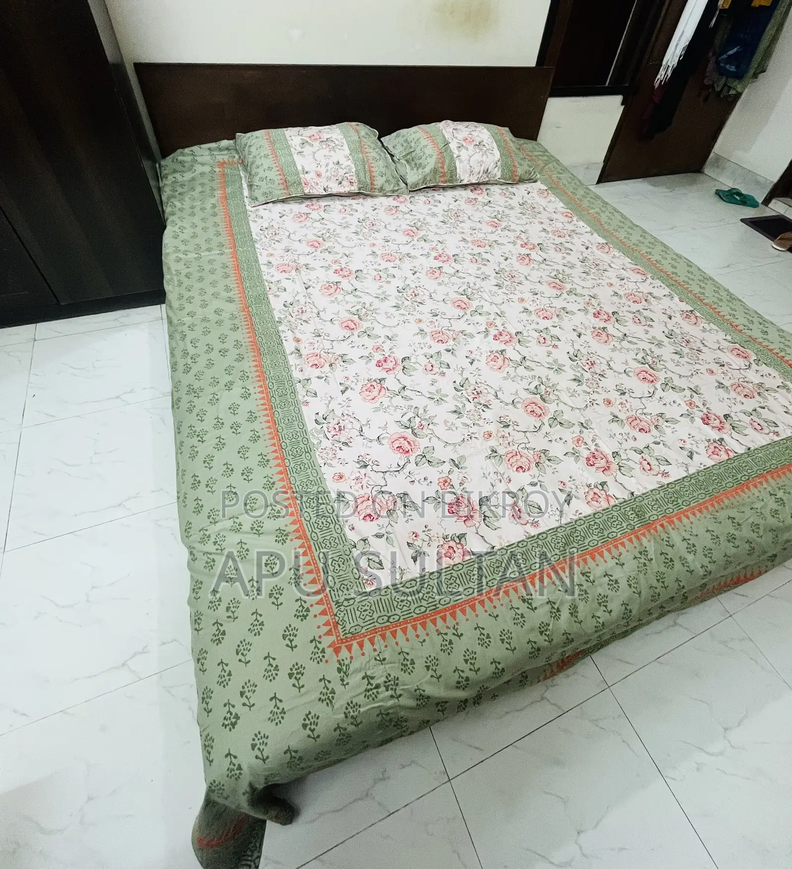 Custom-made Garjan Wood Bed (6’ × 7’)