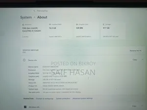 ল্যাপটপ লেনোভো আইডিয়াপ্যাড ৩ ১৬জিবি ইন্টেল কোর আই৫ এসএসডি ৫১২জিবি