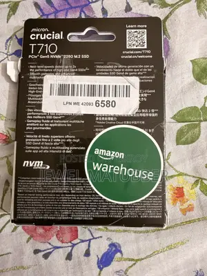 Crucial T710 1TB PCIe Gen5 NVMe 2280 M.2 SSD