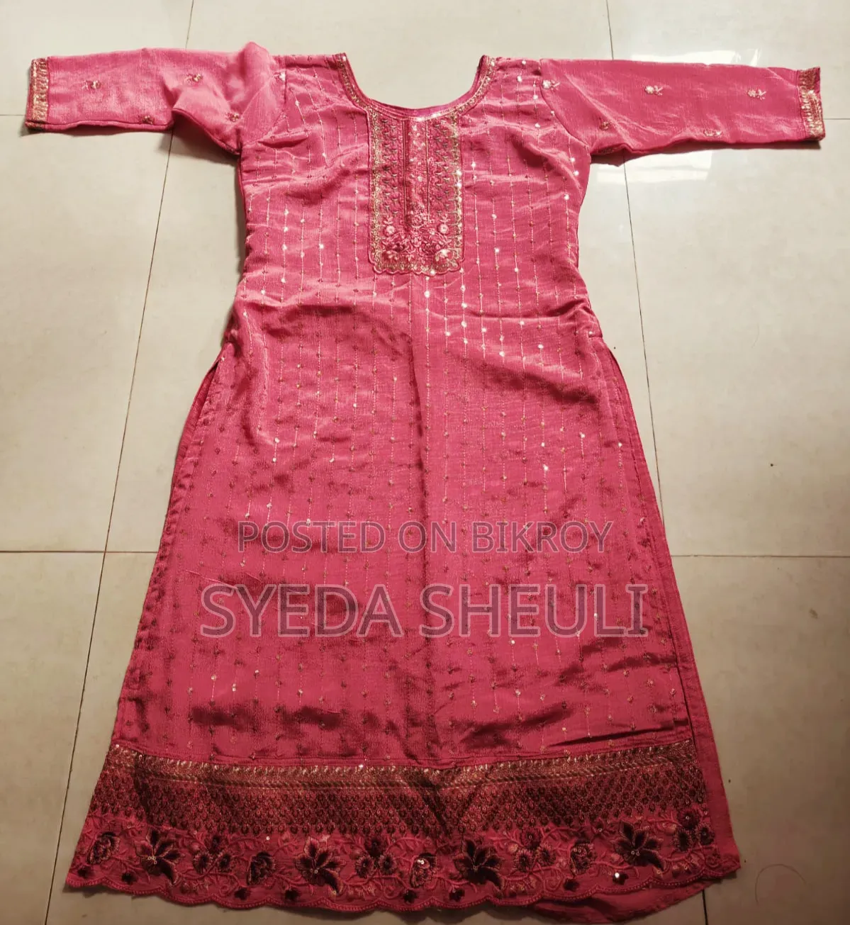 Used Dress. Original Jimmy Choo fabric with embroidery work.
