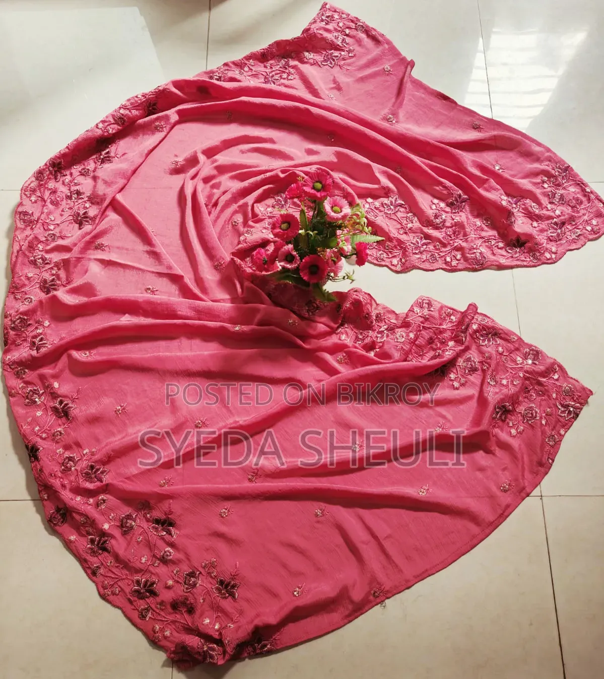 Used Dress. Original Jimmy Choo fabric with embroidery work.