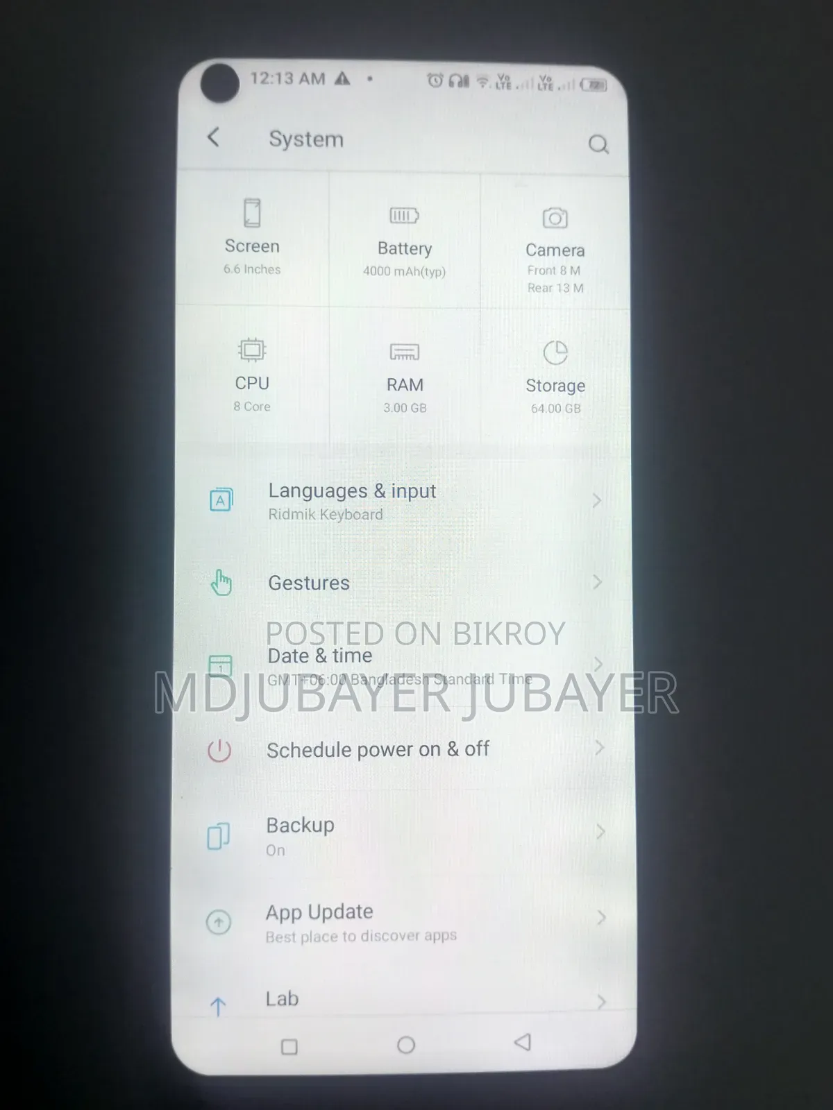 Itel Vision 2 32 GB Blue