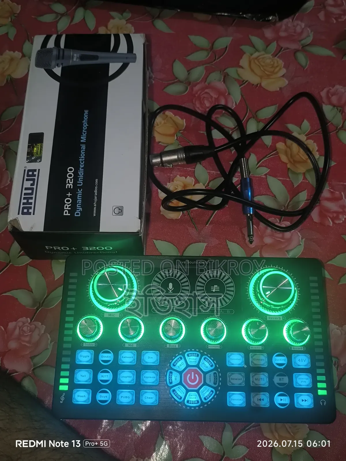 Q7 Sound Card Mixer and Microphone Ahuja Pro+ 3200