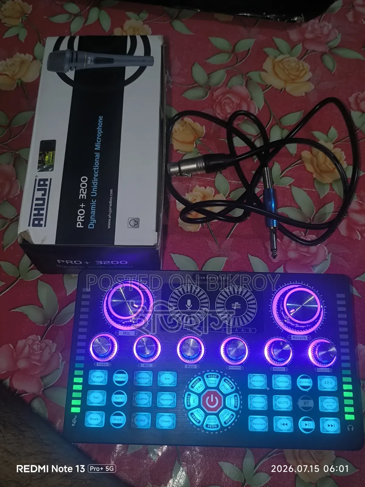 Q7 Sound Card Mixer and Microphone Ahuja Pro+ 3200