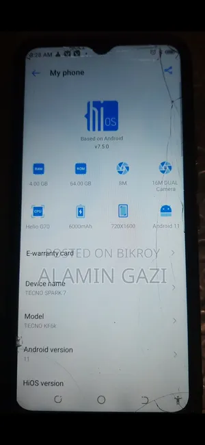 Tecno Spark 7 64 GB Blue