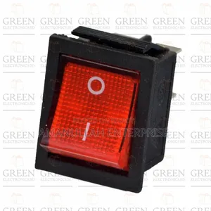 4-Pin Illuminated Red Rocker Switch (16A 250V AC) | Buy Online(2 Pcs)