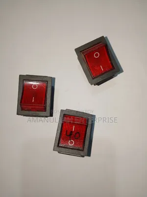4-Pin Illuminated Red Rocker Switch (16A 250V AC) | Buy Online(2 Pcs)