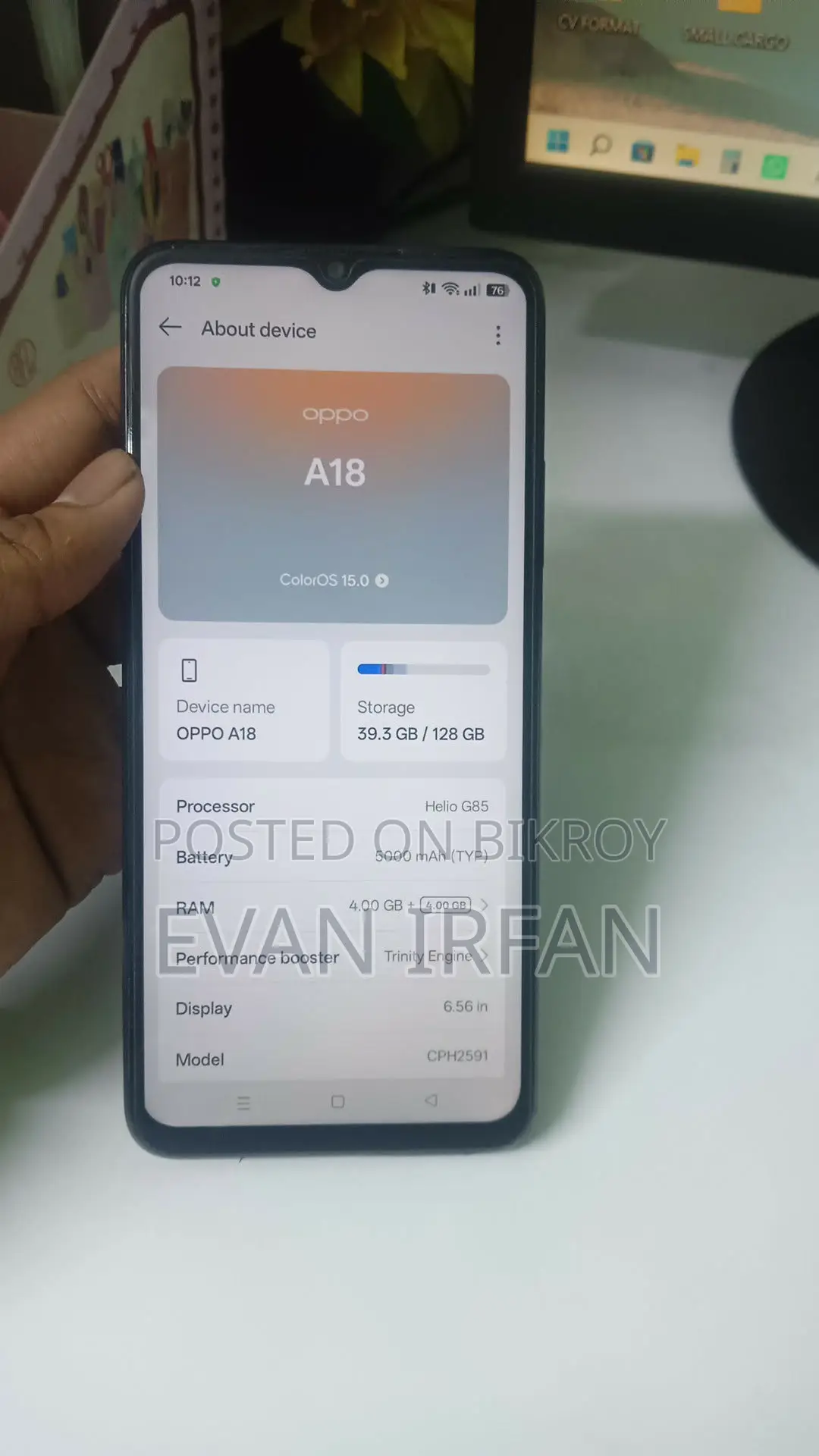 Oppo A18 128 GB Black