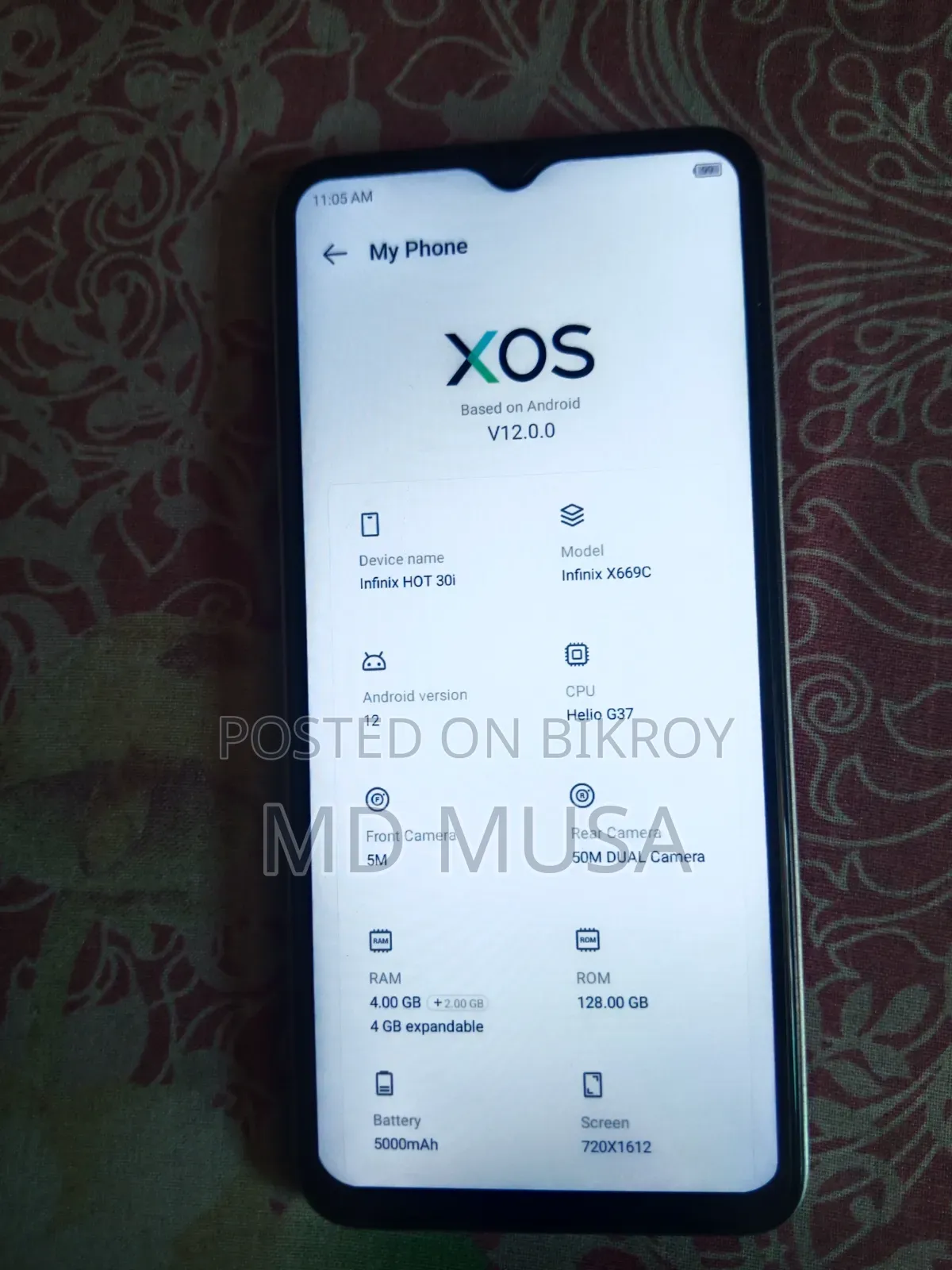 Infinix Hot 30i 128 GB Orange