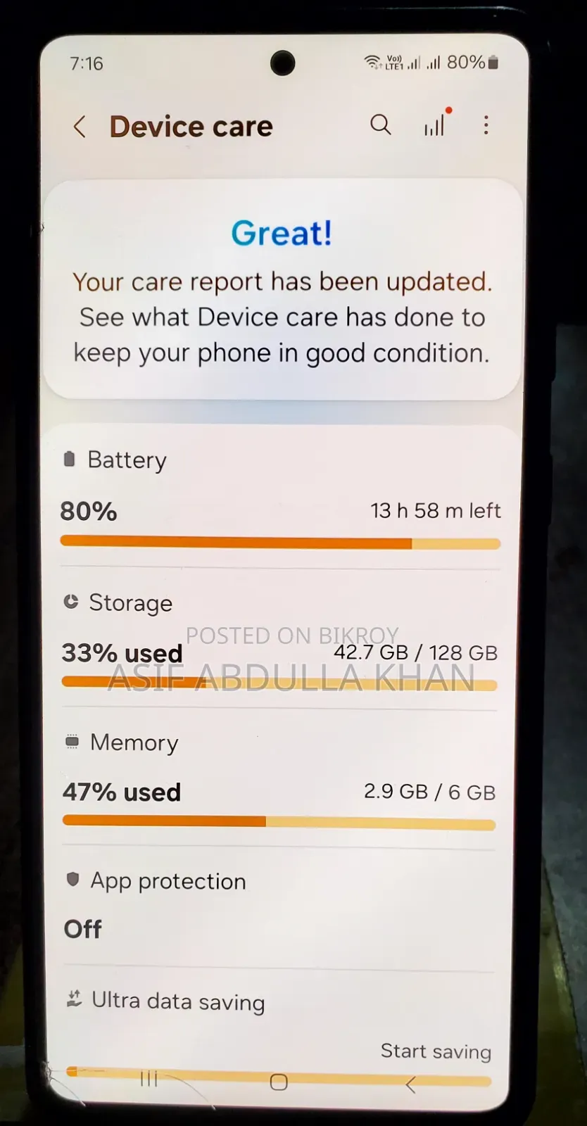 Samsung Galaxy A52 128 GB Blue