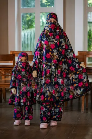 Mother-Daughter Khimar Palazzo Combo Set | Islamic Matching Multiple Colour
