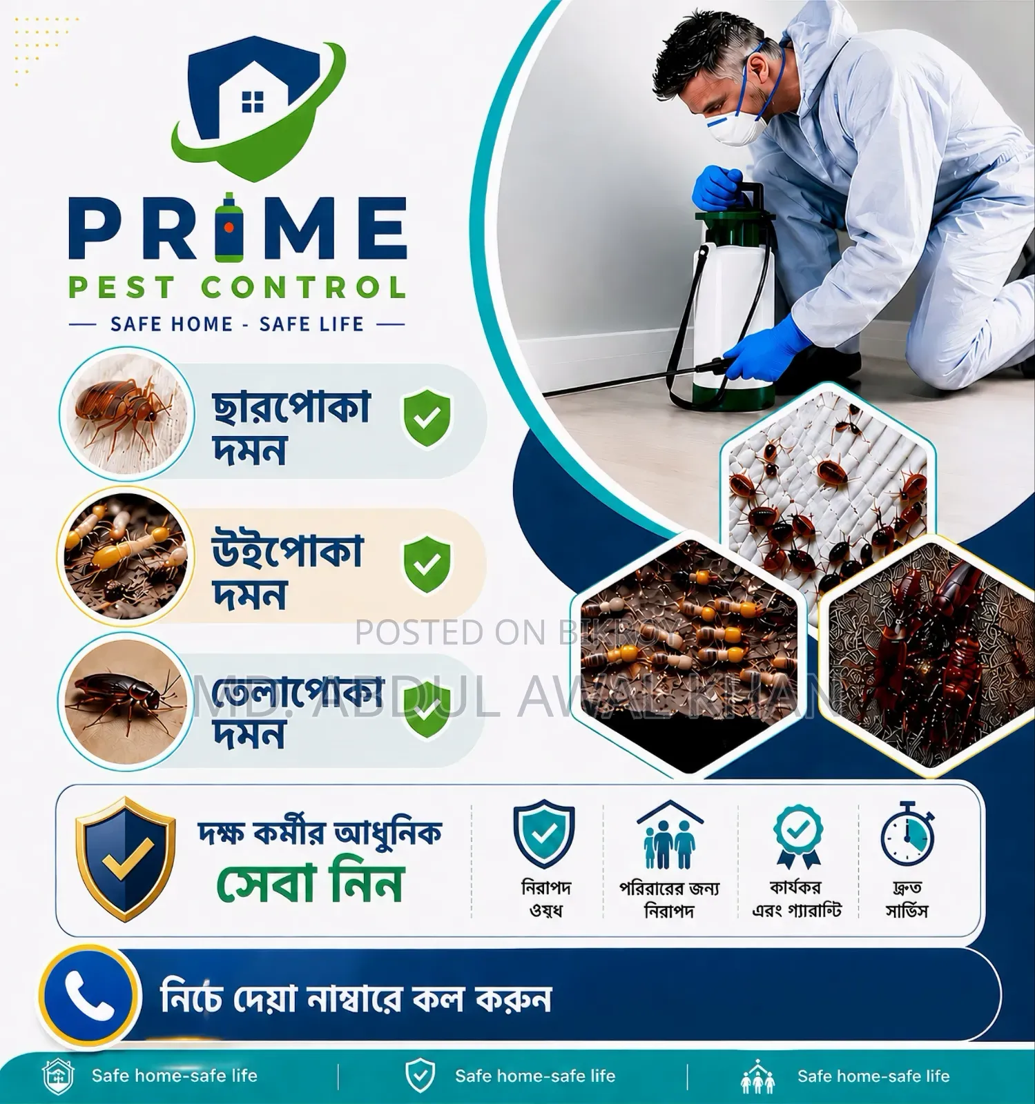 Bedbug, Termite, Cockroach Control