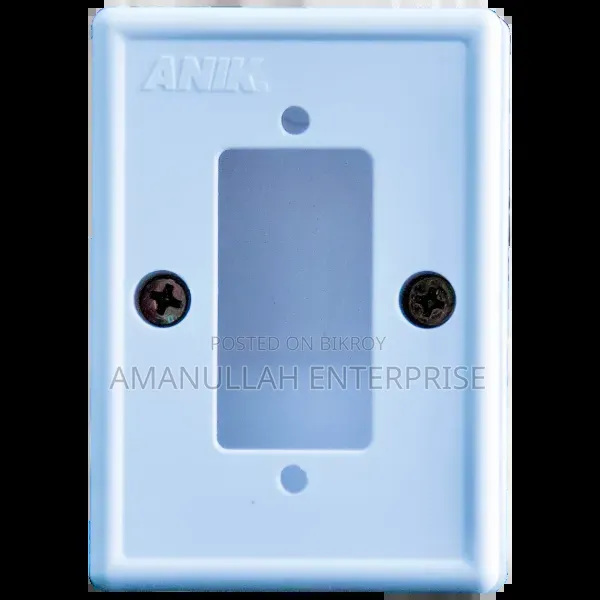 Single Gang Modular Switch Board Cover Plate | 1-Gang White (03 Pcs)