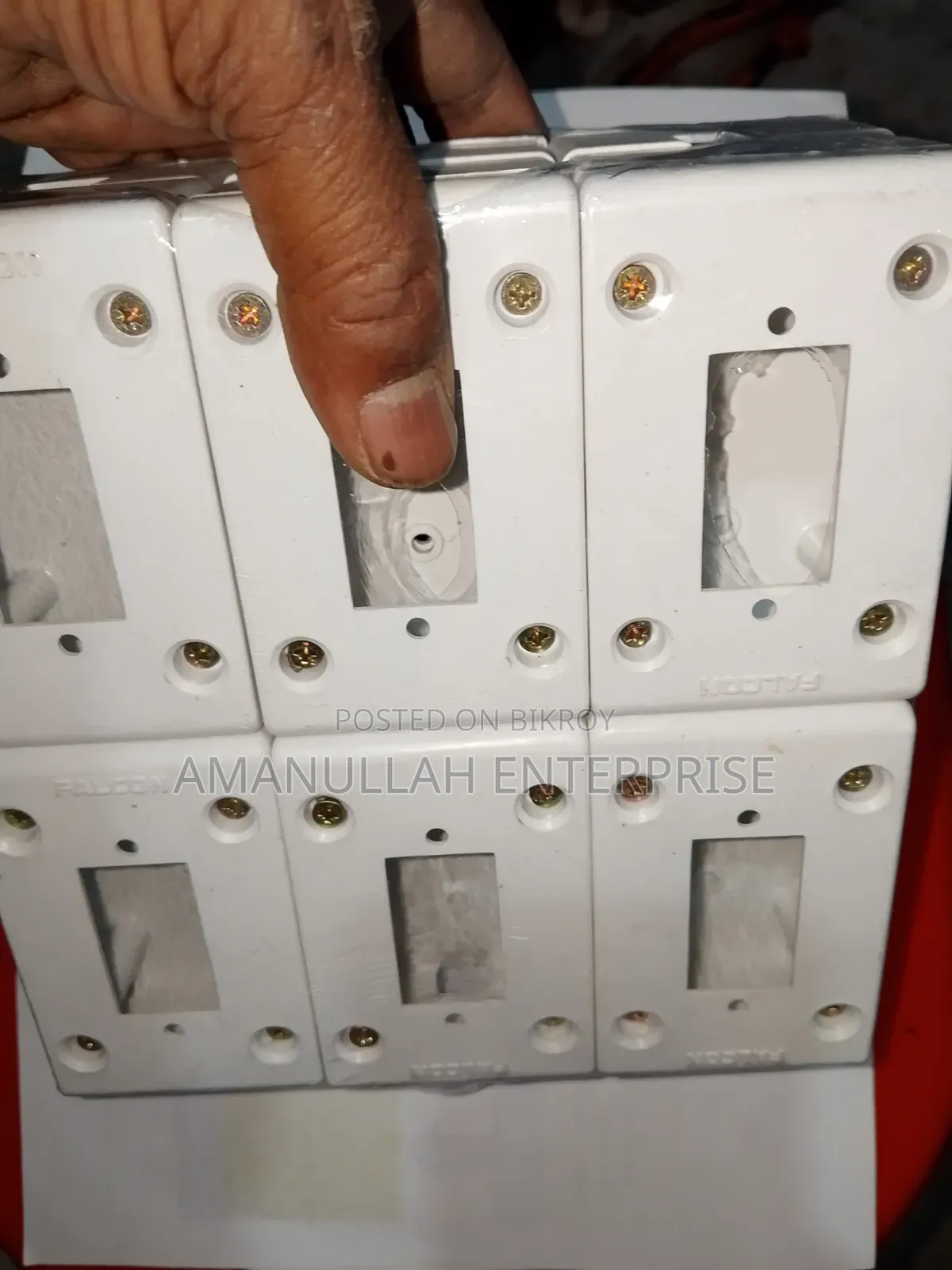 Single Gang Modular Switch Board Cover Plate | 1-Gang White (03 Pcs)
