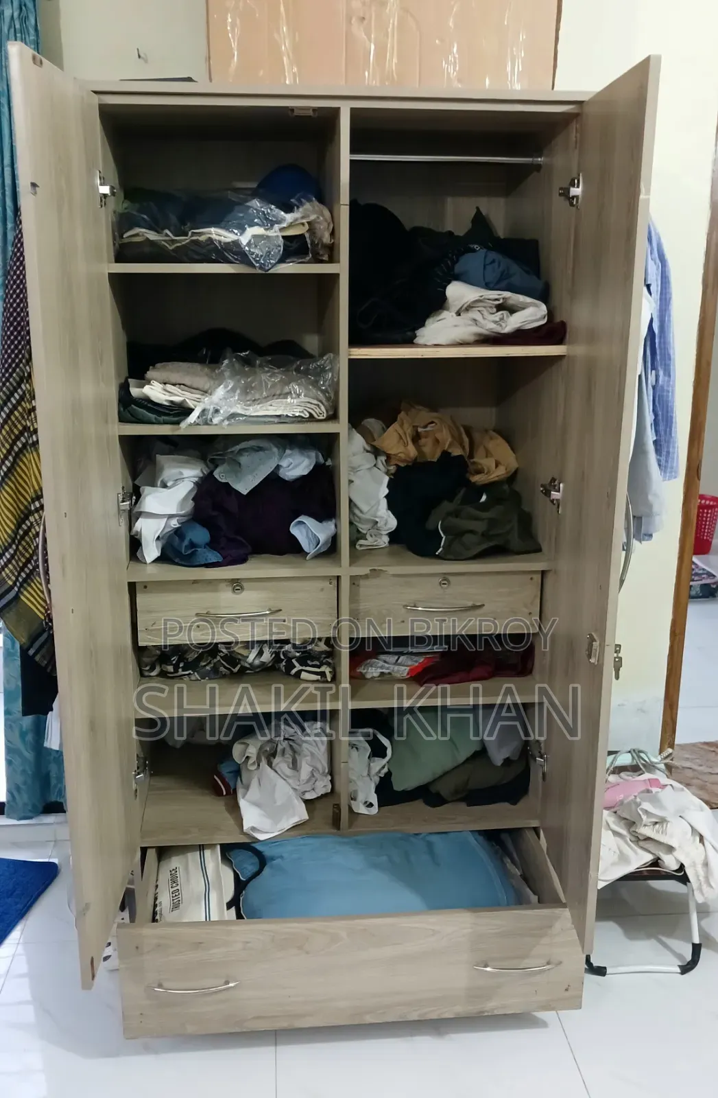 2 Door Melamine Board Wardrobe