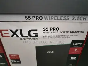 EXLG S5 Pro ২.১-চ্যানেল ওয়্যারলেস হোম থিয়েটার সাউন্ডবার