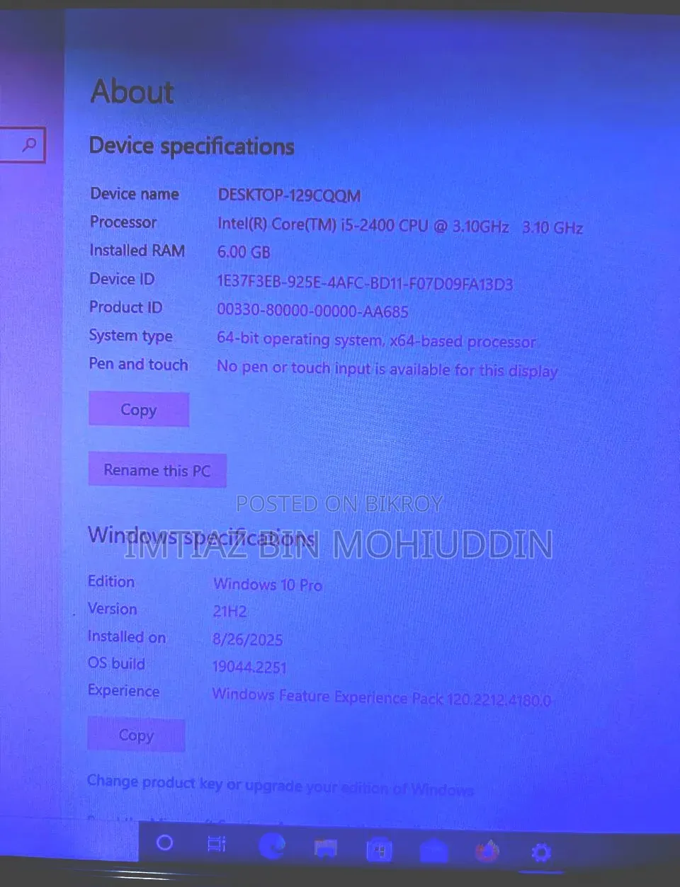 Desktop Computer Asus 6GB Intel Core i5 HDD 500GB