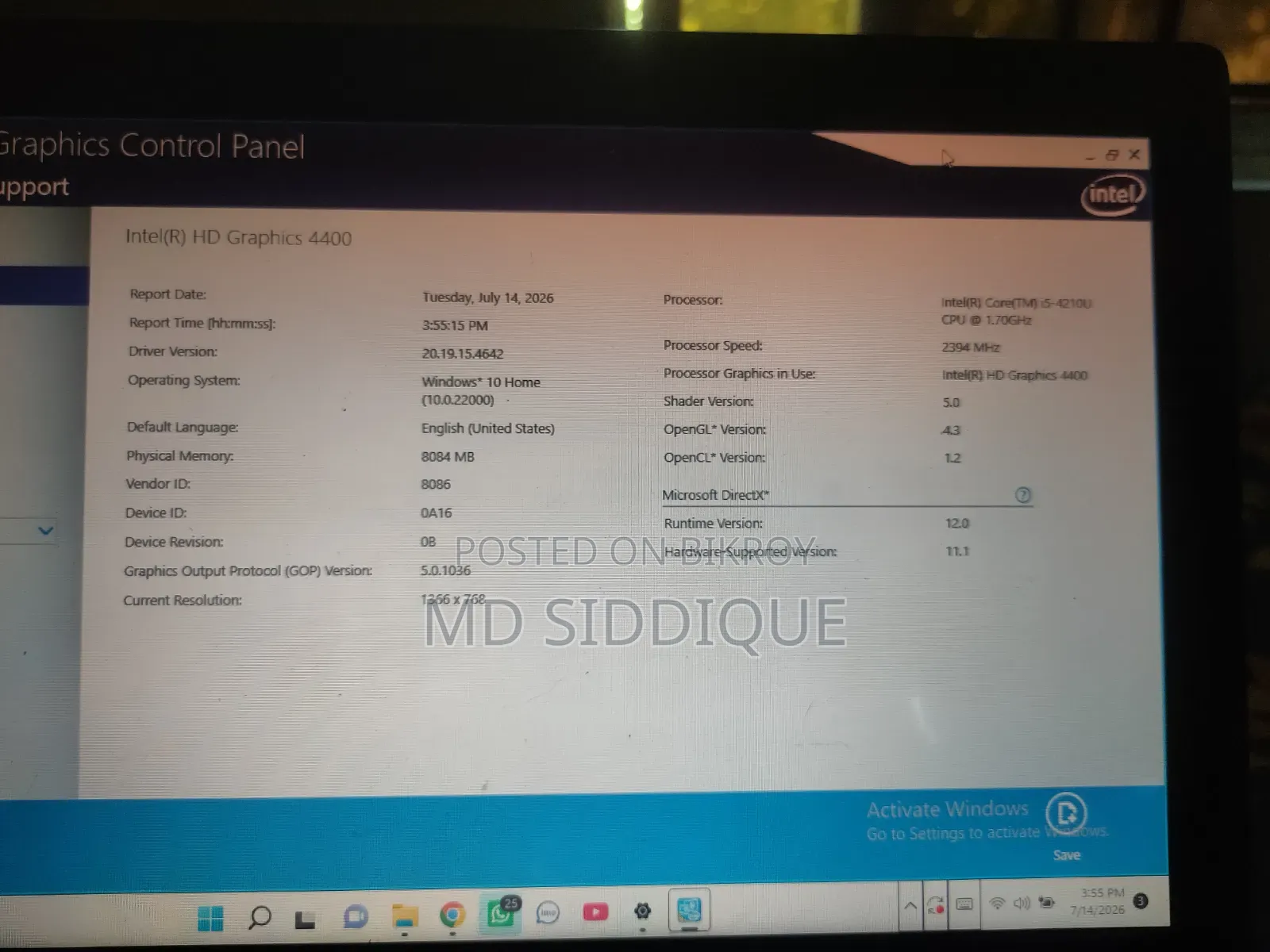 Laptop Lenovo ThinkPad G40 8GB Intel Core I5 SSD 128GB