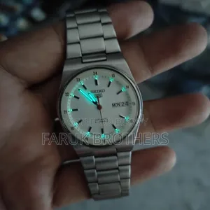 Seiko 5 Automatic 21 Jewels Men's Watch - White Dial With Lume