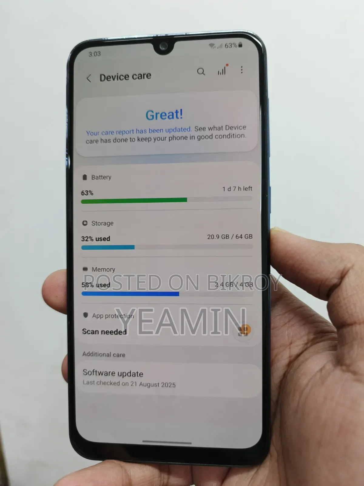 Samsung Galaxy A30 64 GB Blue