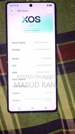 Infinix Note 50 Pro 256 GB Black