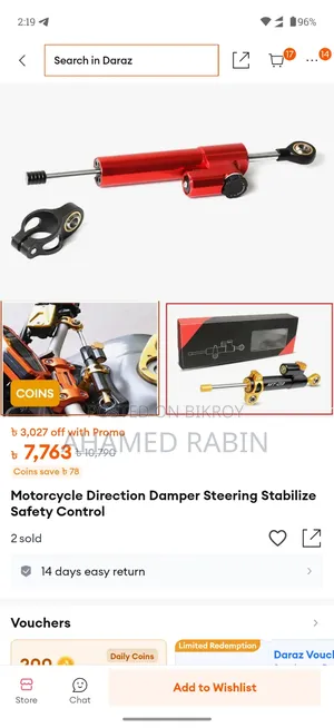 Motorcycle Direction Damper Steering Stabilize Safety Control
