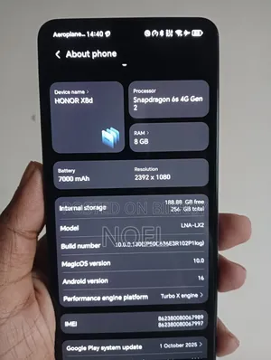 Honor X8c 256 GB Black