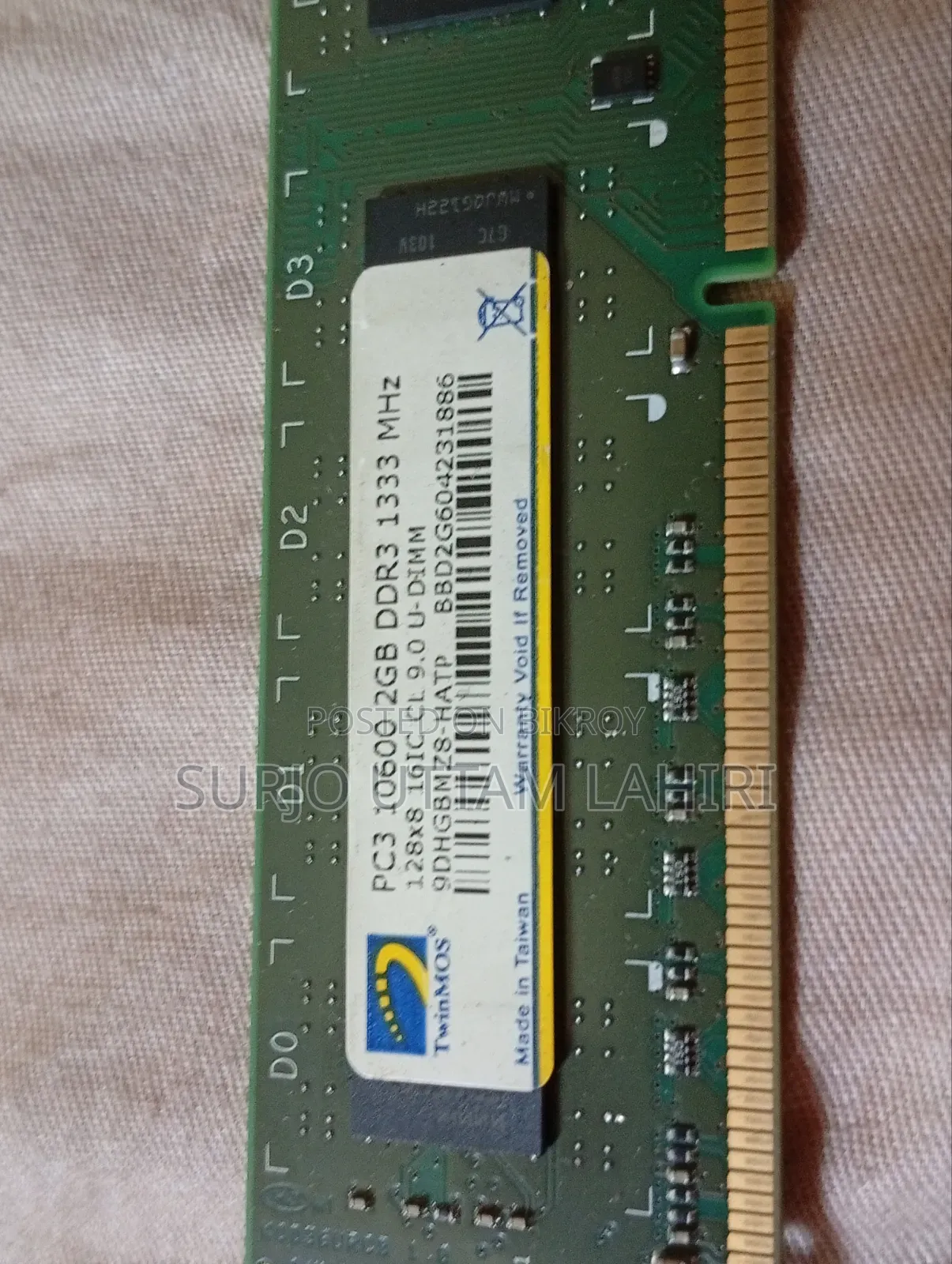 Twinmos Ddr3 2gb 1333mhz