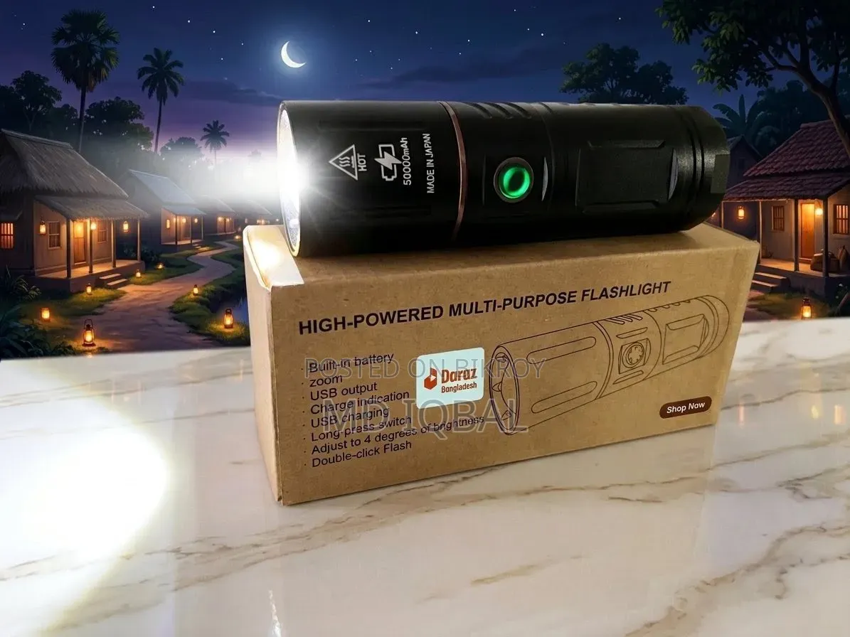 50000mAh Rechargeable LED Light With Power Bank | Made in Japan