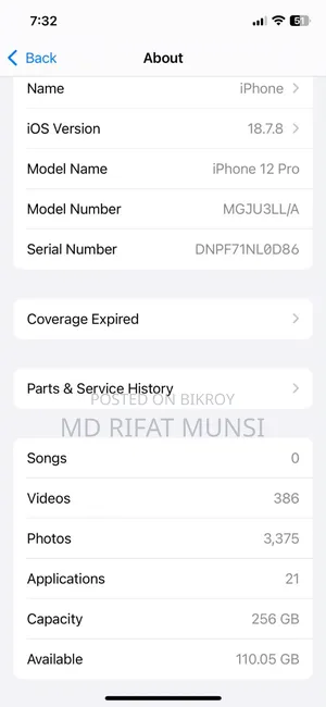 Apple iPhone 12 Pro 256 GB Gold
